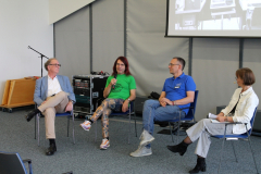 Olaf Zimmermann, Klemens Krause, Hans Hübner im Gespräch mit Barbara Haack (Dt. Kulturrat)