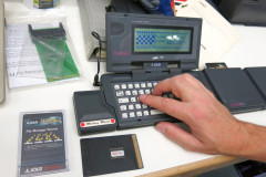 Atari Portfolio mit Zusatz-Hardware