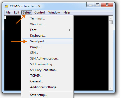 TeraTerm - Setup Serial Port